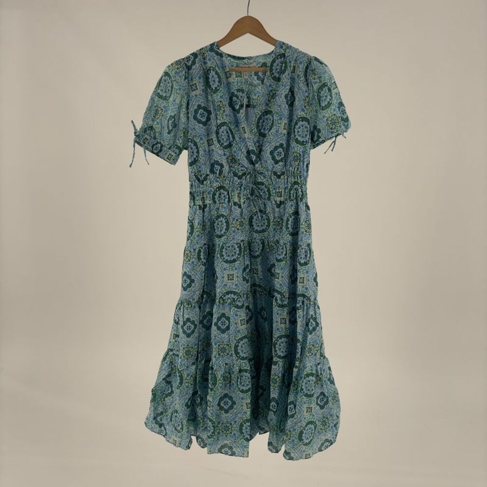 Derek Lam 10 Crosby Puff Sleeve V-Neck Dress